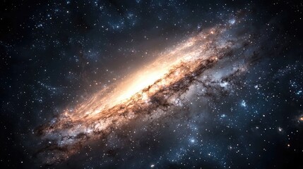 Obraz premium A stunning galaxy illuminated by stars, showcasing the beauty of cosmic wonders in the vast universe, perfect for space enthusiasts.