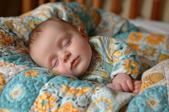 Close up of a sleeping newborn baby in an incubator  a scene of care and tenderness