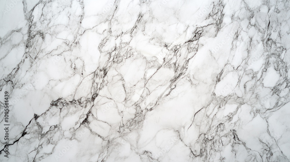 Aufkleber a close-up view of a white marble surface with gray veining patterns.