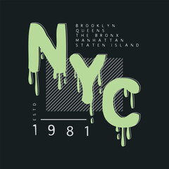 NYC New york illustration typography. perfect for t shirt design