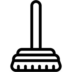 Fototapeta premium Vector Icon Broom, Clean, Dust, Tidy, Sweeping