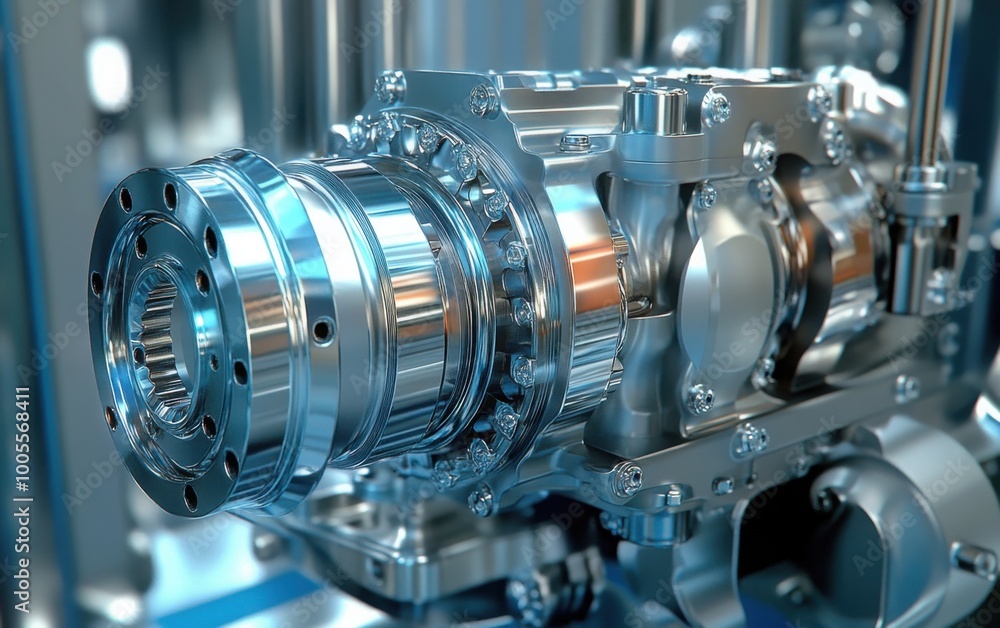 Poster turning process on an outside part, with focus on a new cam architecture for a small engine