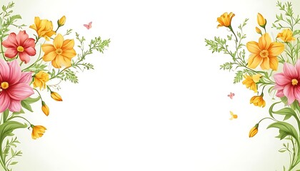 frame with flowers