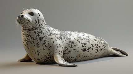Harbor Seal Portrait: A Close-Up Look at a Spotted Seal