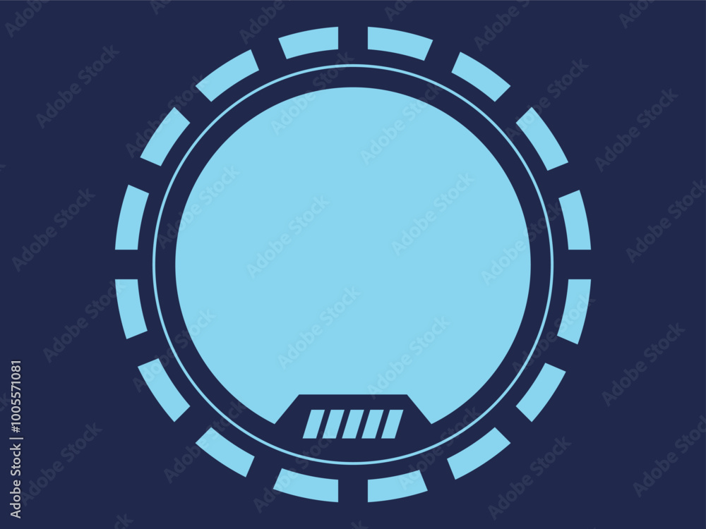 Poster center element abstract circle shape cyber futuristic modern concept techno design set