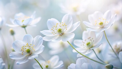 Obraz premium Gentle white shades and subtle textures inspire serene reflections, capturing the quiet beauty of nature’s embrace and