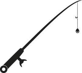 Fishing rod silhouette vector illustration design