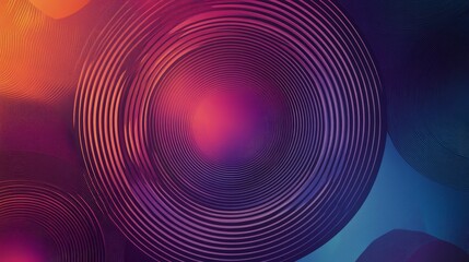 Fototapeta premium Create a geometric pattern featuring concentric circles and radiating lines.