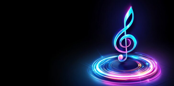 The musical foundation and melodrama concept. The musical notes and pentagrama.