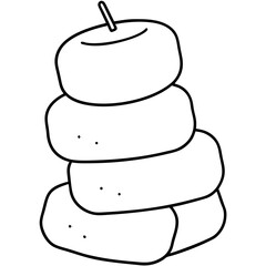 A Stack of Fluffy Kittens in a Sunny Meadow Vector Illustration
