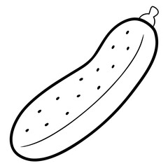 A Fresh Cucumber Vector Illustration Showcasing Its Crisp Green Texture and Healthy Appeal
