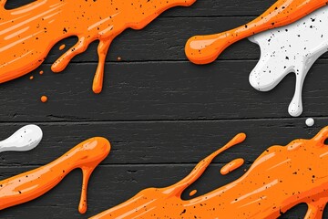 Obraz premium A close-up shot of a grungy red, orange, and black background - ideal as a wallpaper