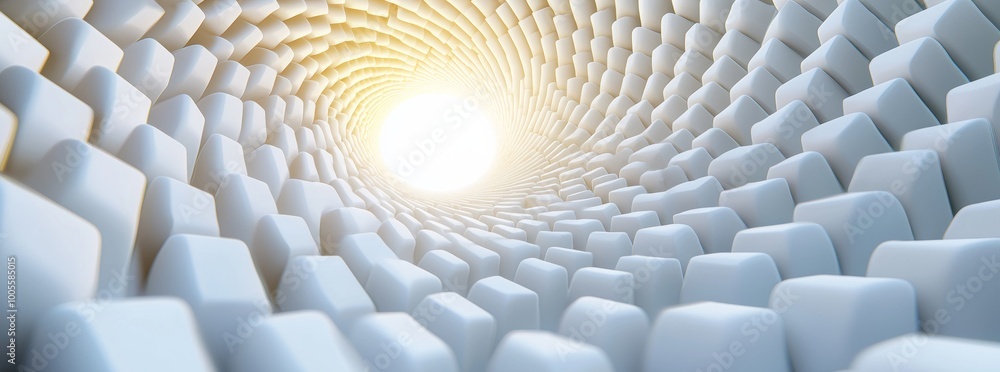 Poster background pattern with shifted white triangles on a white background