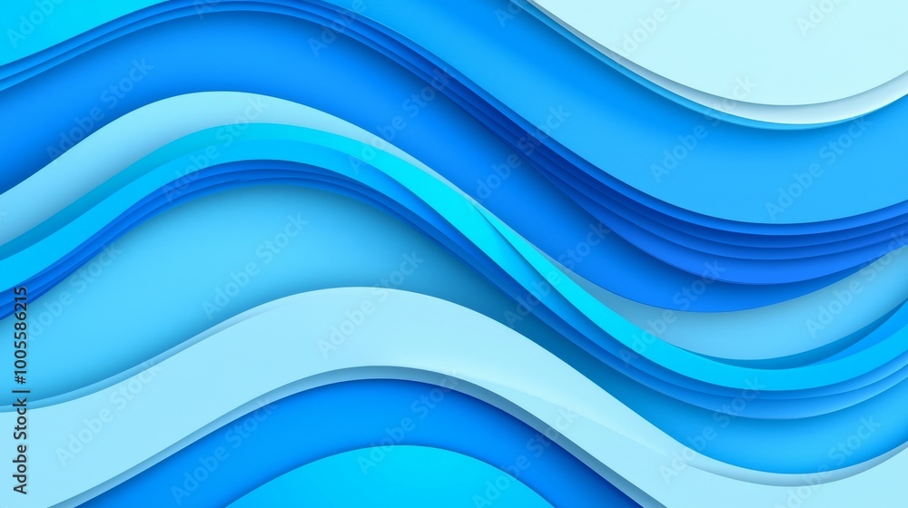 Poster an abstract swirling wavy shape object rendered in 3d. for a luxurious wallpaper or background