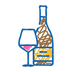 pinot noir red wine doodle icon sketch vector. pinot noir red wine sign. isolated symbol illustration