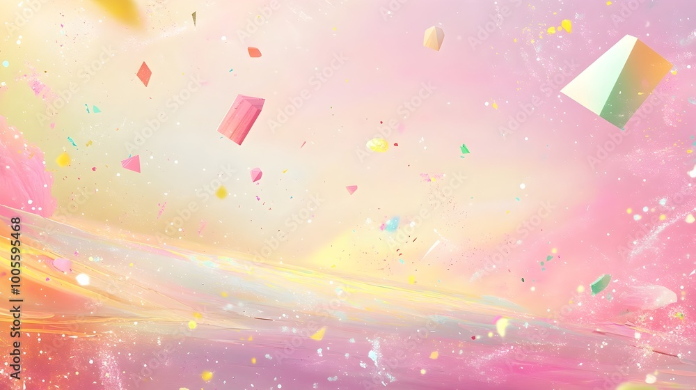 Poster vibrant pastel colored background with a playful energetic feel and a touch of creativity whimsical 