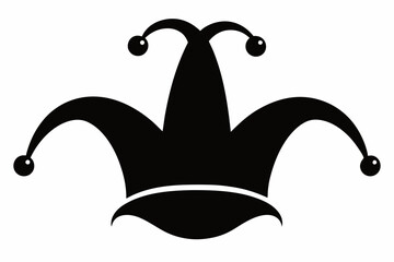 Mardi Gras hat silhouette vector, Carnival or clown hat icon © Trendy CraftSVG 