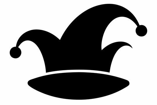 recommend clip art: Mardi Gras hat silhouette vector, Carnival or clown hat icon