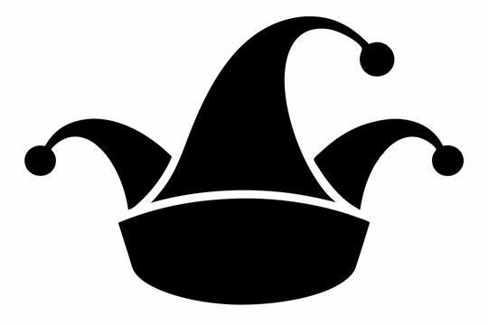 recommend clip art: Mardi Gras hat silhouette vector, Carnival or clown hat icon