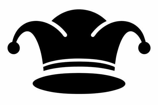 recommend clip art: Mardi Gras hat silhouette vector, Carnival or clown hat icon