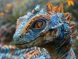 Close-Up of a Fantasy Dragon's Head