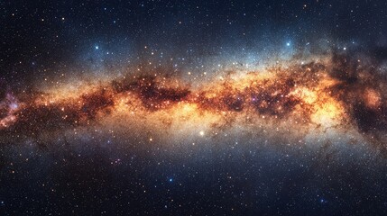 Stunning view of a galaxy filled with sparkling stars and cosmic dust, capturing the beauty of the universe in deep space.