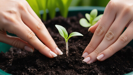 Expert hands planting trees, plant, agriculture, hand, growth, tree, nature, garden