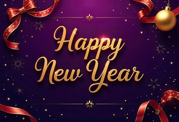happy new year text design