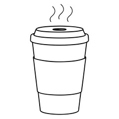 A To Go Coffee Cup With A Lid Vector Illustration Ideal For Busy Mornings
