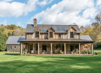 Obraz premium Rustic Farmhouse Porch.