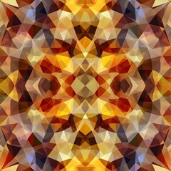 Obraz premium Vibrant Kaleidoscopic Polygon Pattern Abstract Digital Painting with Warm Studio Lighting Mesmerizing and Captivating Constructivist Inspired Minimalist Composition