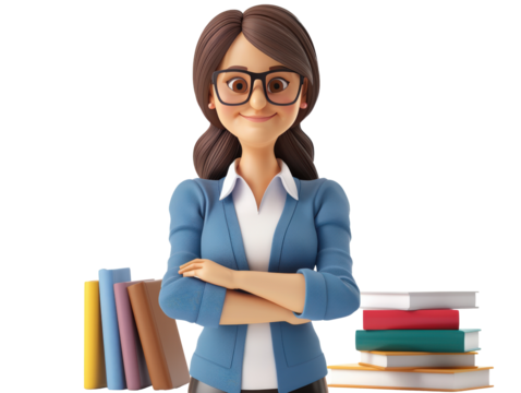 teacher isolsted white background