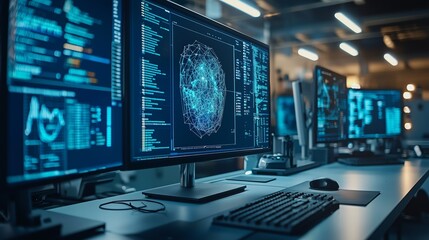 Fototapeta premium Advanced 3D AI System for Design and Analysis