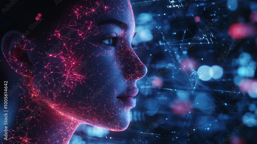 Poster ai avatar solving logical challenges in digital space