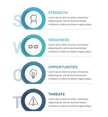 SWOT analysis diagram, infographic template, vector eps10 illustration
