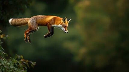 Obraz premium Red Fox Leap.