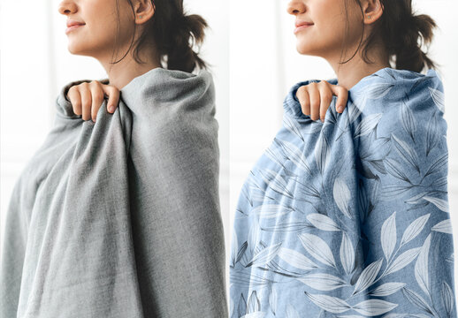 Throw Blanket Mockup