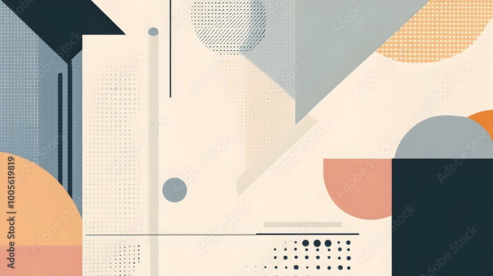 Poster elegant collection of minimalist abstract backgrounds featuring geometric shapes clean lines and mut