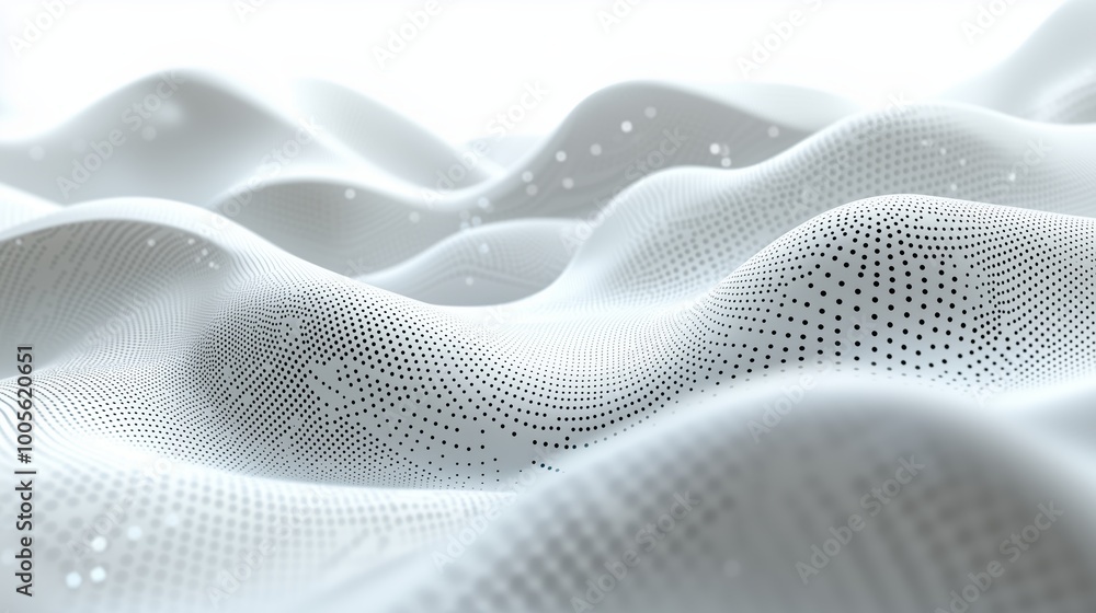 Poster minimal abstract lines and dots on white canvas