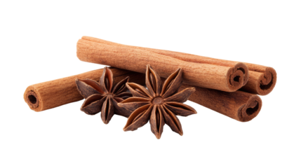 cinnamon stick on a transparent background