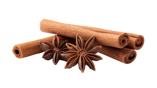 cinnamon stick on a transparent background