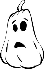 Pumpkin - squash for Halloween or Thanksgiving flat icon