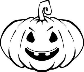 Pumpkin - squash for Halloween or Thanksgiving flat icon