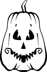 Pumpkin - squash for Halloween or Thanksgiving flat icon