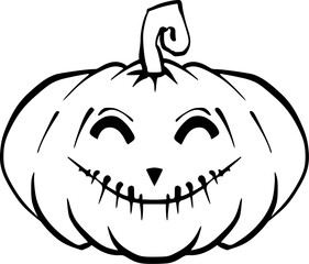 Pumpkin - squash for Halloween or Thanksgiving flat icon