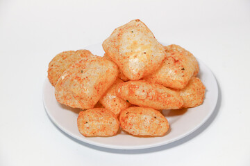 Kerupuk kulit (rambakjangekkrecekkarodok) are a traditional Indonesian snack made from cow or sheep skin, with a spicy taste.