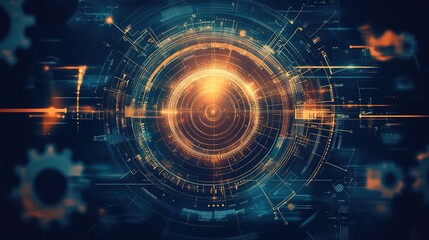 Obraz premium Modern Icon Representing Proven Methodologies with Elements Like Gears, Flowcharts, and Circular Arrows to Symbolize Processes and Reliability. 