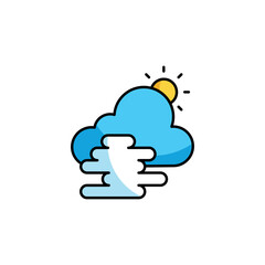 Fog icon design with white background stock illustration