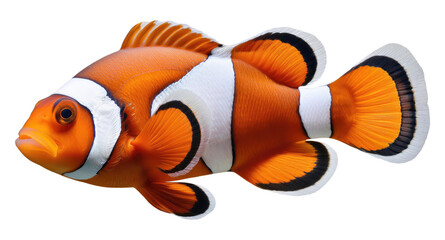 Clownfish Isolated on Transparent Background.