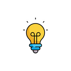 Light Bulb icon design with white background stock illustration
